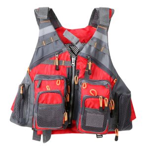 Adjustable Fishing Hunting Vest Red